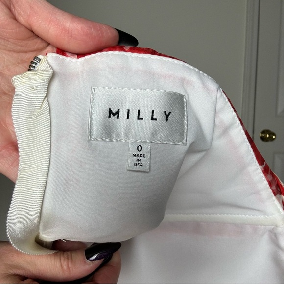 Milly White and Pink Zip-Up Back Sleeveless Dress XS - Picture 4 of 5